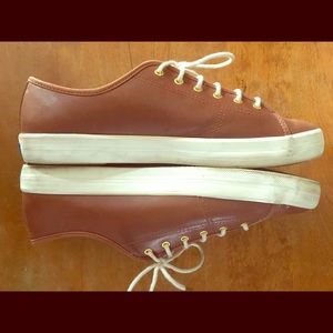 Keds Leather Sneakers, honey tan